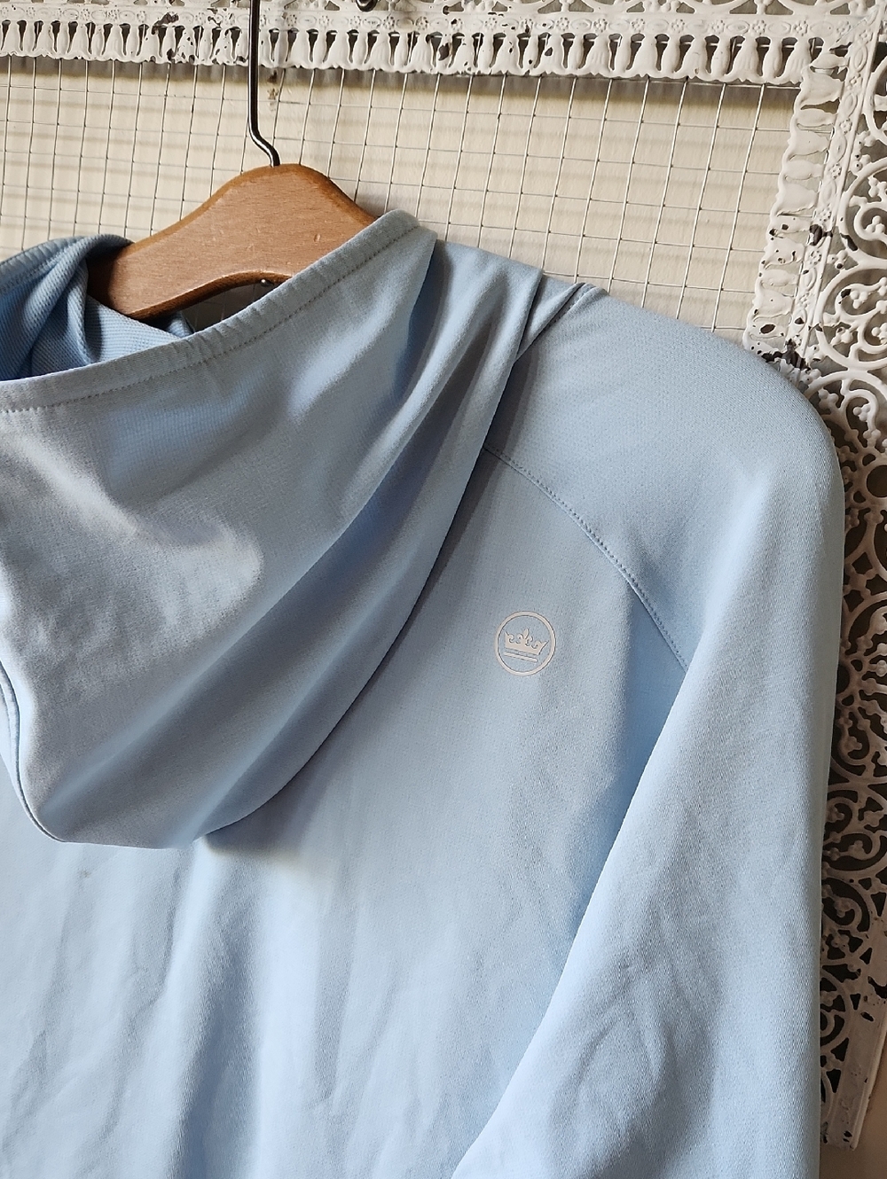 Peter Millar Performance Hoodie Men's sz L Sky Blue Golf Outdoors - Picture 9 of 11